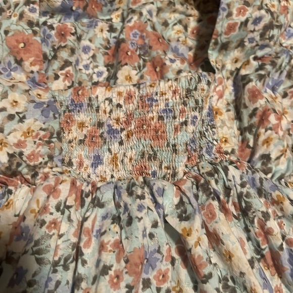 Mable Squareneck Puff Sleeve Floral Mini Dress  Medium - Picture 8 of 9
